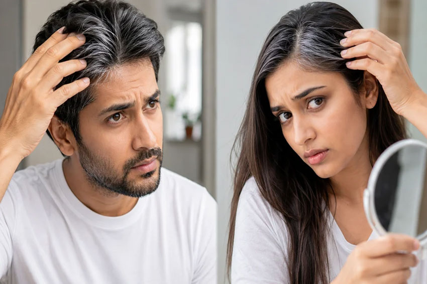 কোন কোন পুষ্টির অভাবে অল্প বয়সেই চুল সাদা হয়?