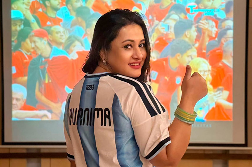 আর্জেন্টিনার জয়ে উচ্ছ্বসিত পূর্ণিমা